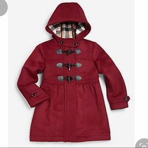 Burberry Girls Wool duffle Toggle Coat size 14